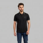 men's black cotton blend polo shirts in pakistan
