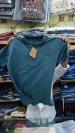 men's teal green cotton blend polo shirts in pakistan