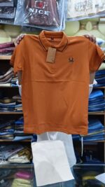 men's orange cotton blend polo shirts in pakistan