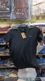 men's black cotton blend polo shirts in pakistan