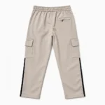 Men's Beige Cargo Trousers with Black Stripes – Casual Sportswear Pants - Image 2
